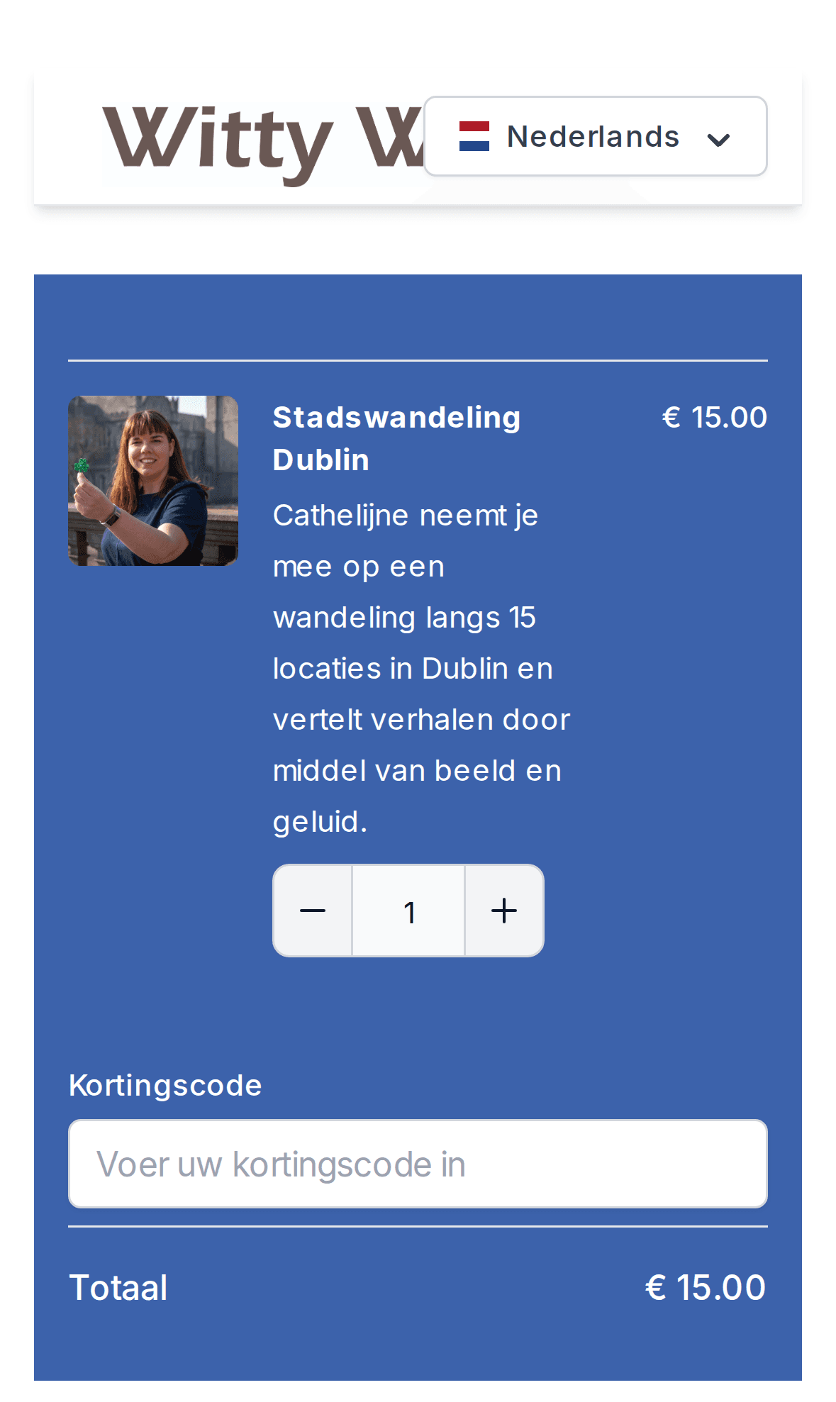 The same checkout on a phone
